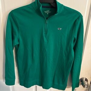 Vineyard Vines Green Zip-Up Pullover